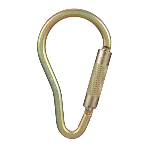 msa auto-locking steel carabiner with 2.1" gate opening
