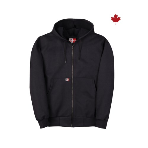big bill flame-resistant hooded zip-front sweatshirt