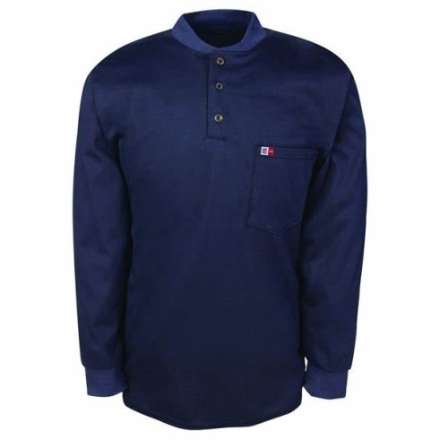 big bill fr hrc2 long sleeve henley work t-shirt