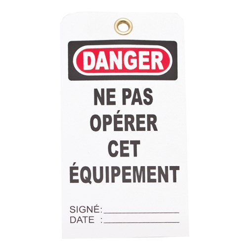 eet031 étiquette avec inscription "ne pas opérer cet équipement'' epf-105-a p2-8