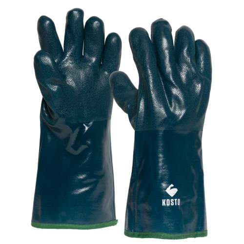 mgc240 kosto 14” 3 layer pvc coated work gloves with rough finish mgc240