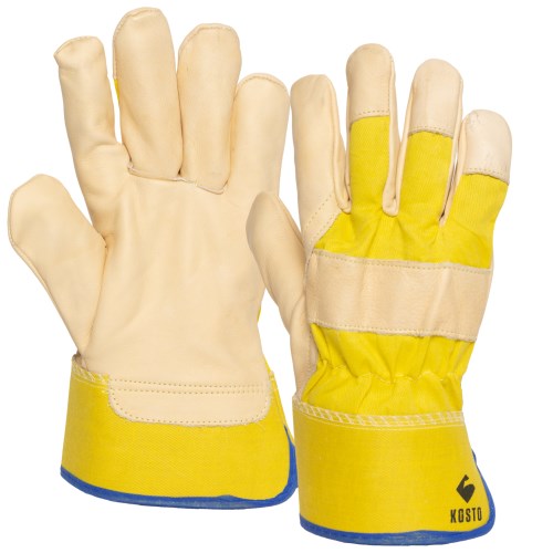 kosto full-grain leather gloves with cotton back