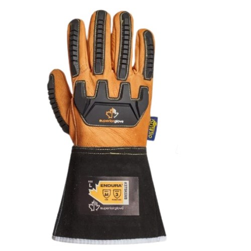 mgv256 gants de conducteur endura® résistants à l'impact en cuir, doublés en kevlar® et traités avec oilbloc™ 375kgvbl