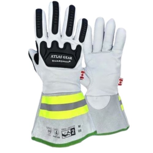 atlas guardmax® leather gauntlet impact gloves