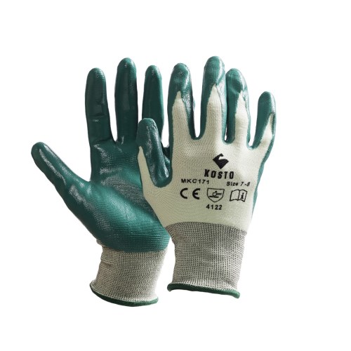 kosto nitrile coated nylon knit work gloves