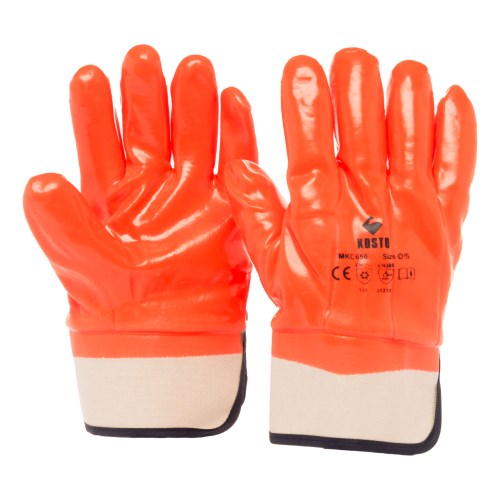 mkc650 gants de travail enduits de pvc haute-visibilité kosto mkc650