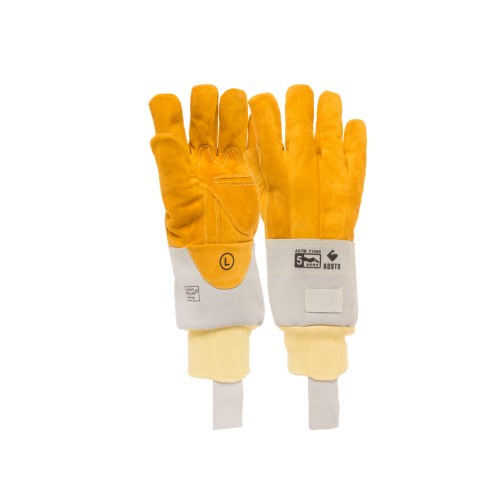 mkg063 kosto split deerskin leather welding work gloves with aramid lining