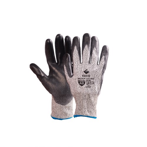 mkv070 kosto polyurethane coated high density polyethylene cut-resistant work gloves