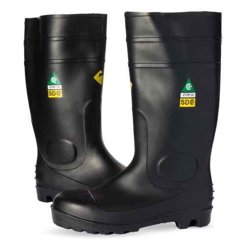 pkc001 bottes de travail imperméables 15" en pvc avec embout et plaque en acier kosto pkc00110 polamp01