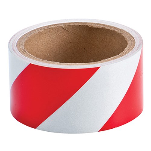 srd212 reflective self-adhesive vinyl marking tape, red and white, 2" x 15' roll 76309