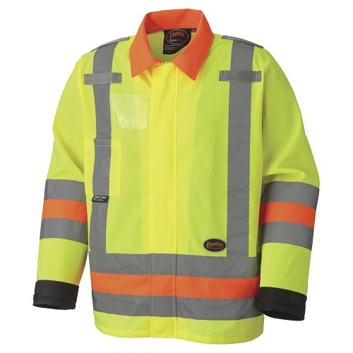 veste de travail respirante à haute visibilité pour le contrôle du trafic pioneer