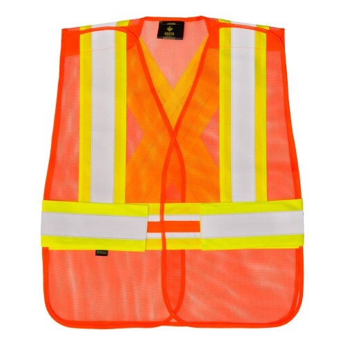 svk001 kosto high visibility polyester mesh traffic vest svk001