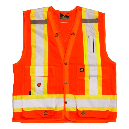 svk04 high visibility polyester land surveyor vest