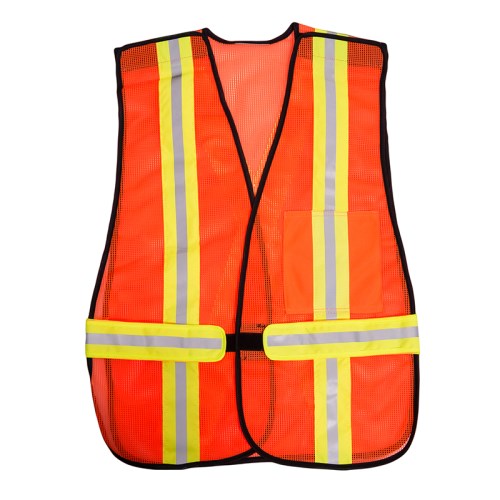 svk371 polyester mesh economic traffic vest with 2" reflective tape