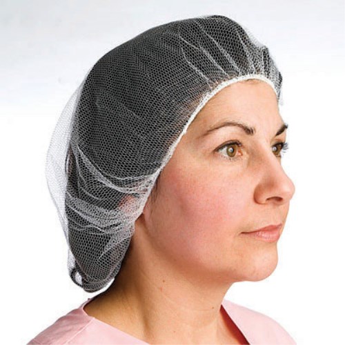 tfi011 21" white hairnet in nylon and polyester, 100/pkg hn-127-w