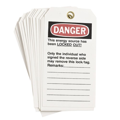 tp-65408 brady danger do not operate english lockout tagout tags, 25/box 65408