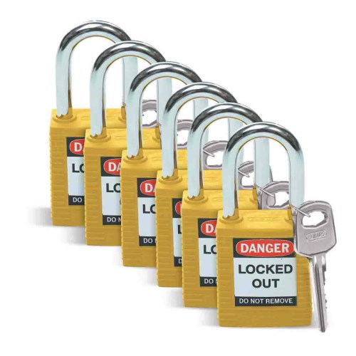 ts-105892 lock 1.5" ka ylw" #105892 6/pkg 105892