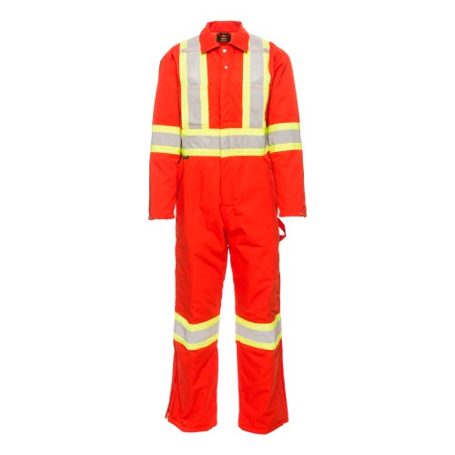 vck105 lined polyester and cotton coverall tall with 4" reflective tape vck105l