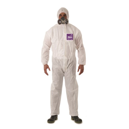 vco200 microchem® 1500 by alphatec coverall with attached hood and boots