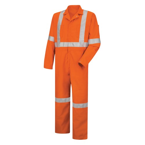 vcoz74 red kap high visibility safety coverall