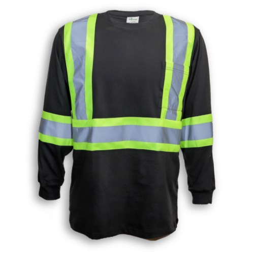 vgi939 big k clothing 100% cotton long sleeve traffic safety work shirt