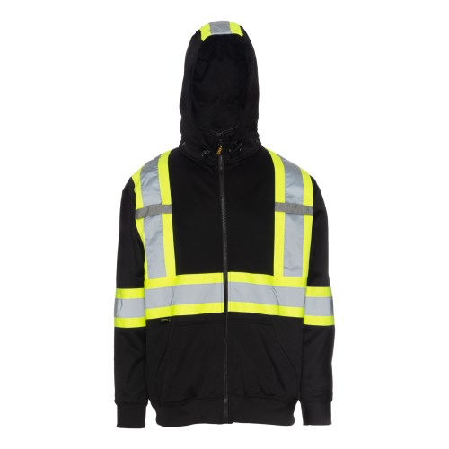 vgk30 kosto fleece high-visibility jacket with hood