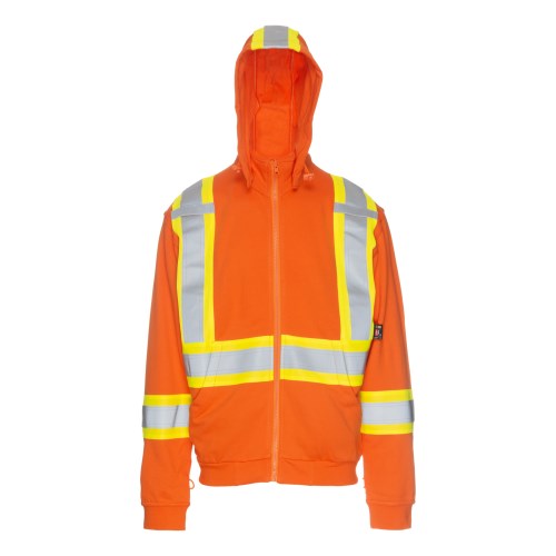 vgkf65 veste ignifuge haute visibilité, contre arcs électriques avec capuchon détachable vgkf65m