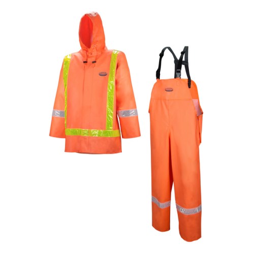 vha477 put it on hurricane high visibility fire retardant and oil resistant rain suit r801o41/l