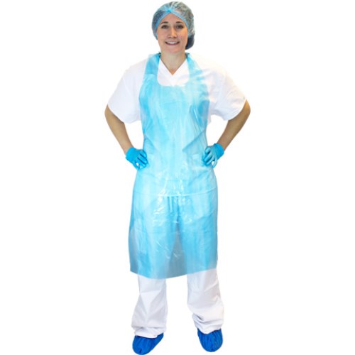 vta121 safety zone 1 mil polyethylene work apron 28” x 46” dap1.25-28x46bl