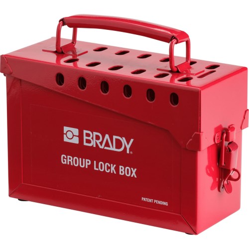 xl-65699 brady portable metal group lockout box 65699
