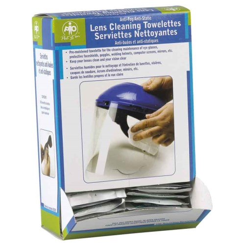 yne001 lens cleaning towelettes with an anti-fog and anti-static formula, 100/box 200200